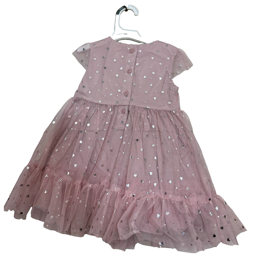 Carter's Just One You Baby Girls' 2pc Holiday Glittery Tulle Dress Pink 18M - Picture 3 of 3